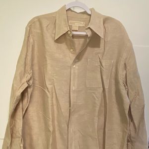 Michael Kors Linen Shirt. XL tan color
